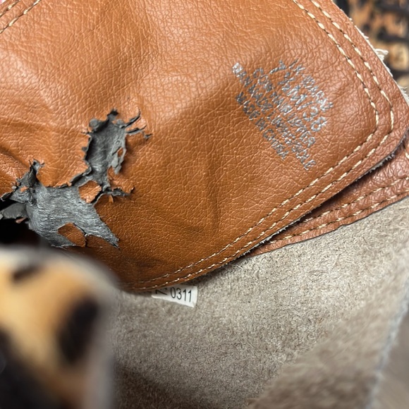 Lucky Brand Cheetah Print Cow Hair Size Zip Lace Up Combat Boots - Picture 11 of 11